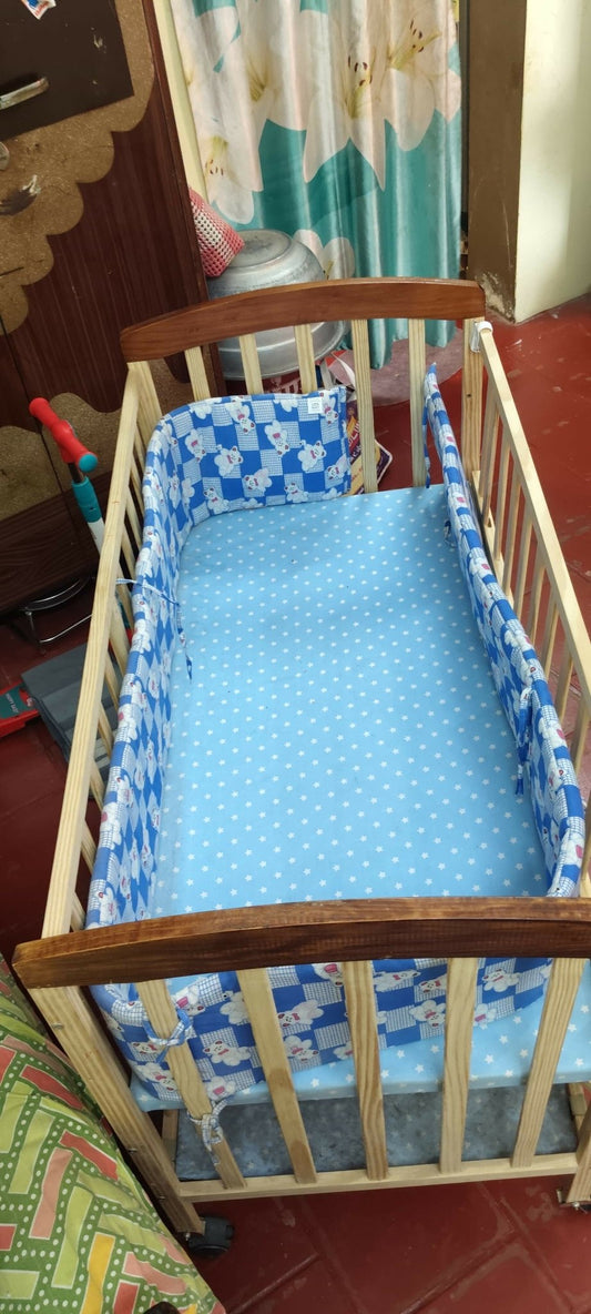 FURNIFEST 16-in-1 baby cot and crib for ages 0–6 years with mattress, diaper changing station, and mosquito net, convertible multifunction nursery bed with sturdy frame and safe sleeping space for babies and toddlers.