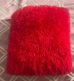 Red Soft Furry Pillow – Plush Comfort & Cozy Home Accent