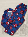 MELLOW Spider-Man full sleeves nightsuit with soft comfortable fabric, superhero-themed design, full-sleeve coverage, and a cozy fit for bedtime and lounging.