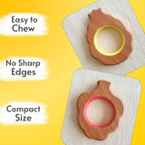 Explore shapes and soothe gums with Babycov's Cute Neem Wood Teethers - natural comfort for safe and playful chewing!