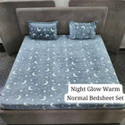 Printed Glow Bedsheet 1+2 King Sized