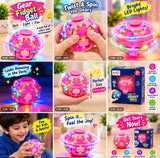 Gear Fidget Ball with Light featuring an engaging gear-inspired design and colourful light-up feature for interactive sensory play, helping encourage focus, hand movement and fine motor skills.