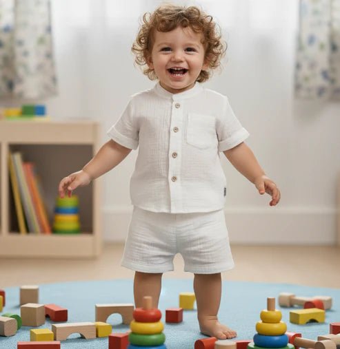 TINY TIGGY Premium Double Gauze Cotton 2-Piece Co-ord  Set