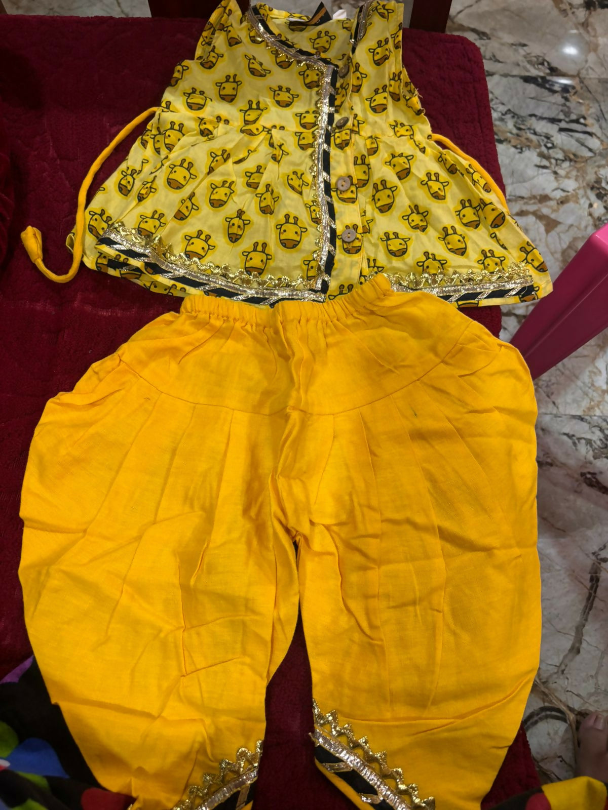 Kurta and Dhoti Style Dress for Baby Girl