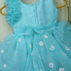 Light blue dress with floral patterns 
