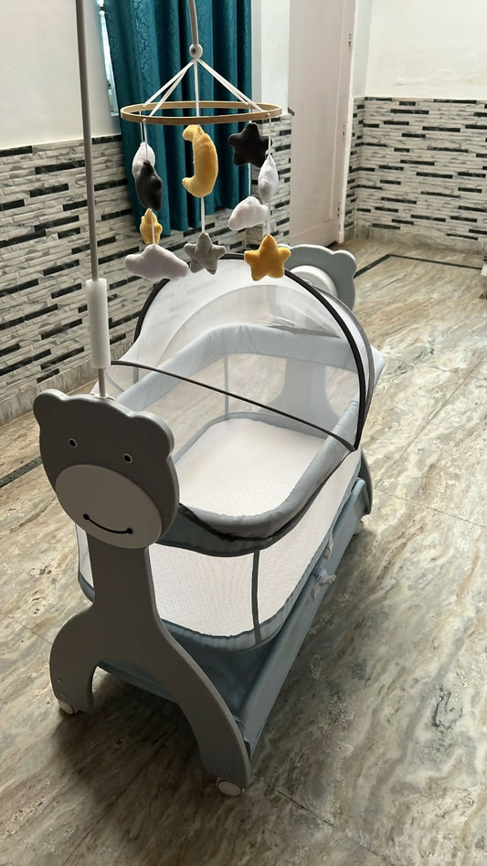 Buy Mee Mee Electric Cradle – Grey – Automatic, Comfortable, and Easy-to-Use Cradle for Babies

