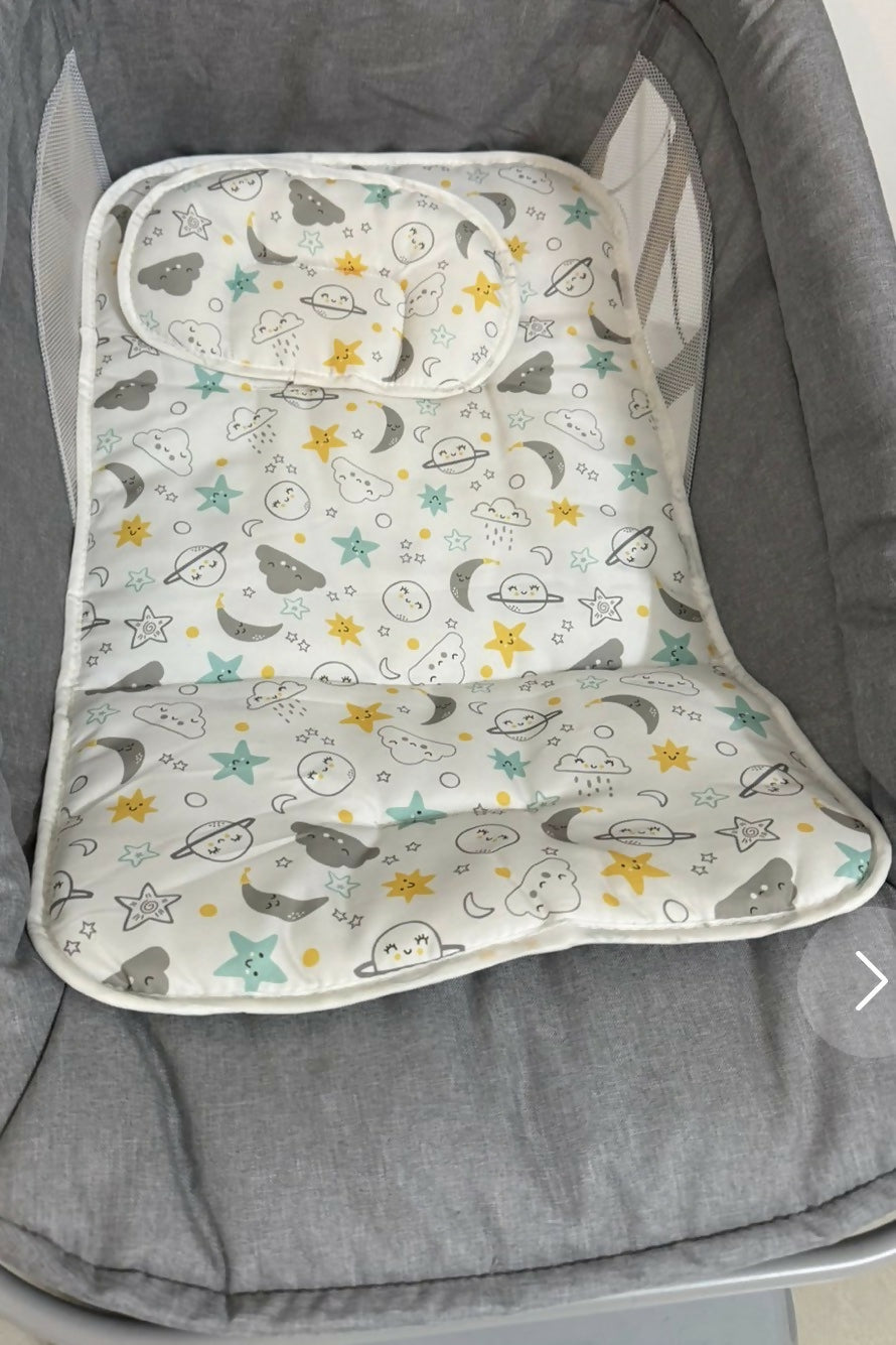 Mee Mee Electric Swing Rocker Chair in Grey, Almost New condition, available in Hyderabad, featuring gentle swinging and rocking motion, comfortable padded seating, safety harness, and supportive design for supervised baby relaxation and playtime.