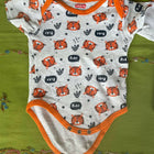 BABY HUG Onesies (Set of 3) - Orange, White and Grey