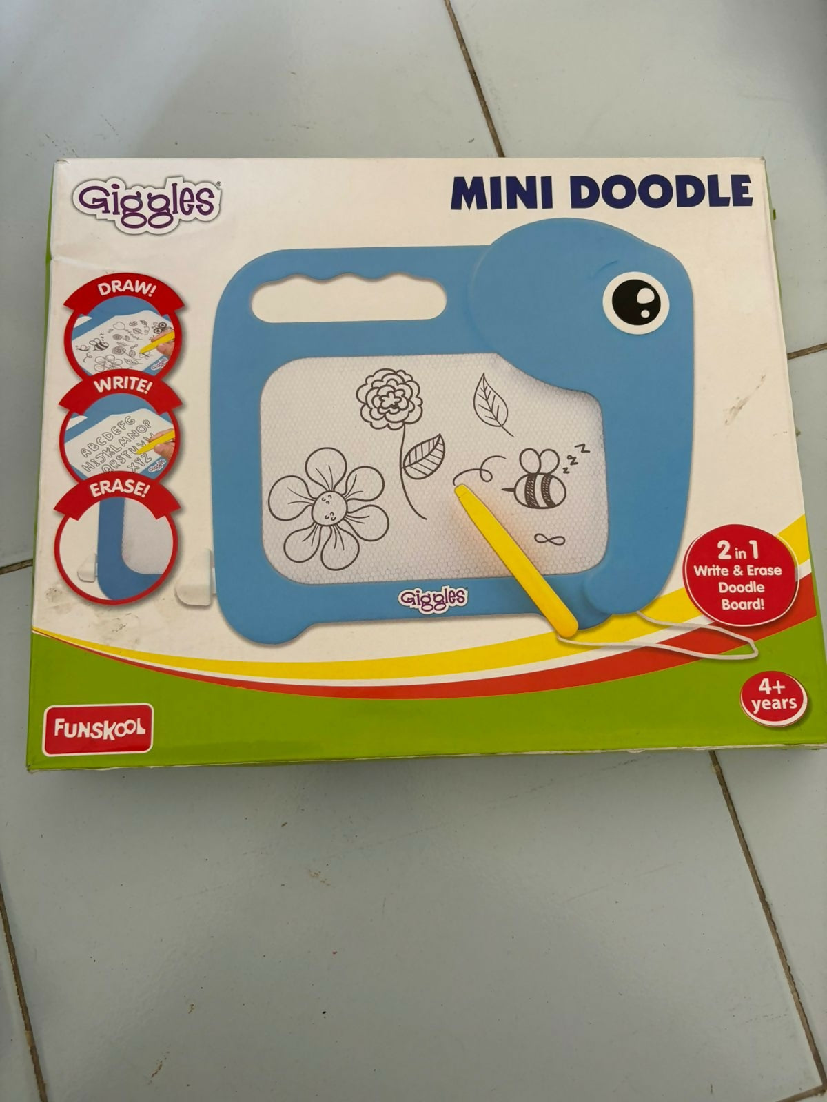 BIG DOODLE & TOPPLE Combo – Creative Drawing Board and Balancing Game Set for Kids