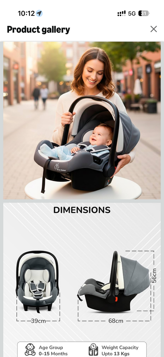 R FOR RABBIT Carry Cot/Car seat