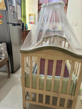 HUNY HUNY 15-in-1 baby cot and crib with mattress and mosquito net, convertible multifunctional nursery bed for newborns and infants.