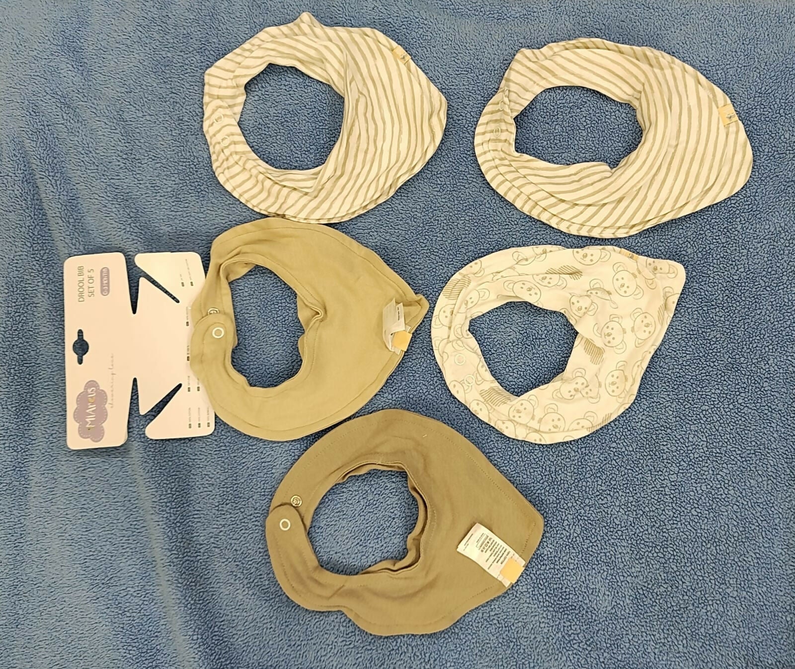 MI ARCUS  Feeding, Drool Bibs for Baby Boys, Girls, Newborns(pack of 5)