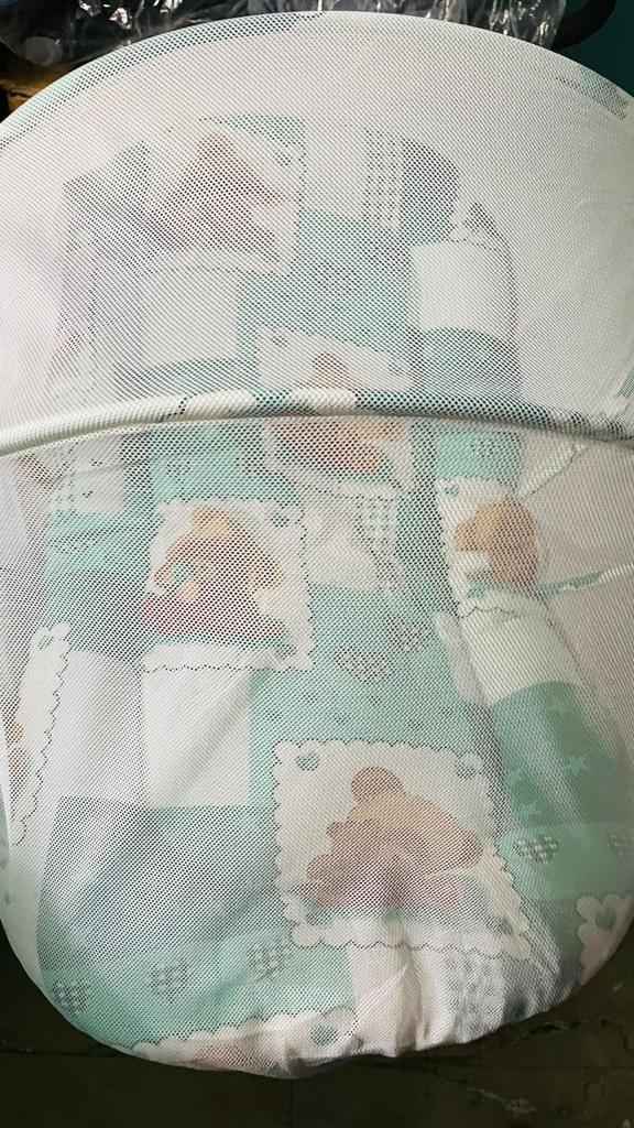 BABYHUG Teddy Print Baby Jumbo Bedding Set With Mosquito Net - Green