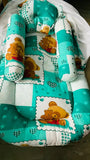 BABYHUG Teddy Print Baby Jumbo Bedding Set With Mosquito Net - Green - PyaraBaby