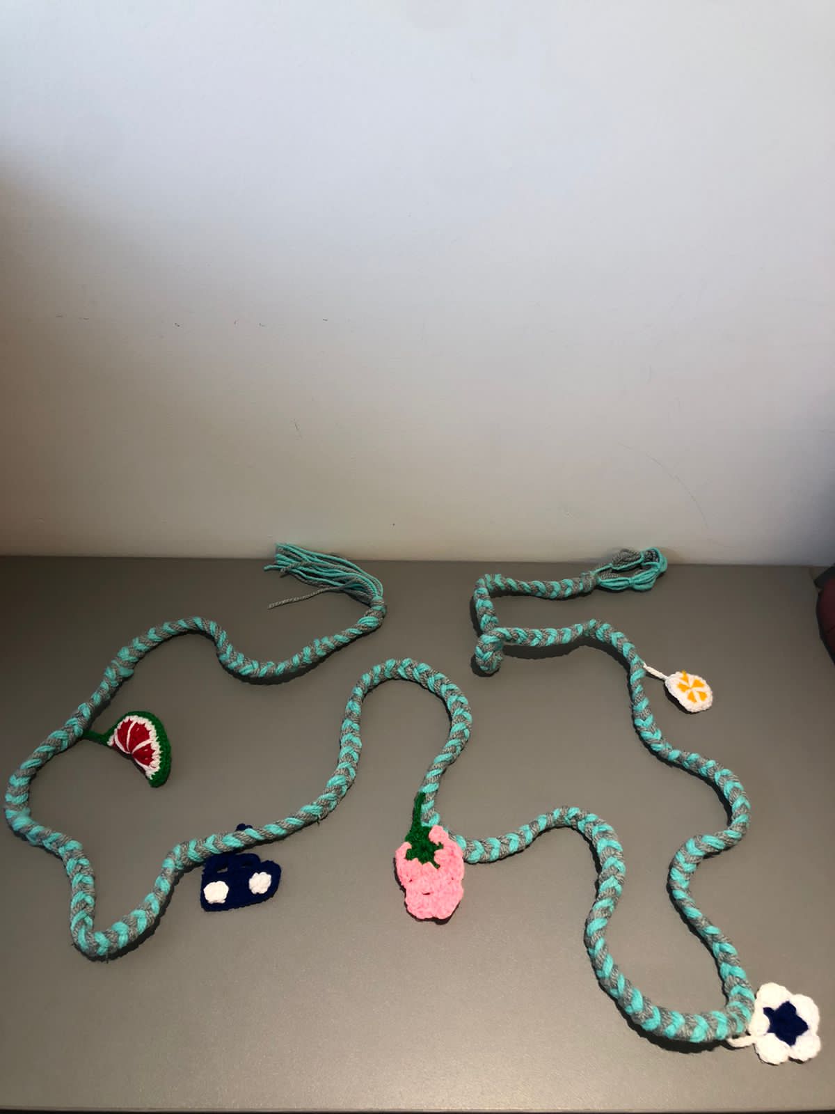 Beads and Woollen Work on Hangers for Baby Cradle/ Baby Jhula / Ghodiyu Dori or Lace with 5 Toy Charms - PyaraBaby