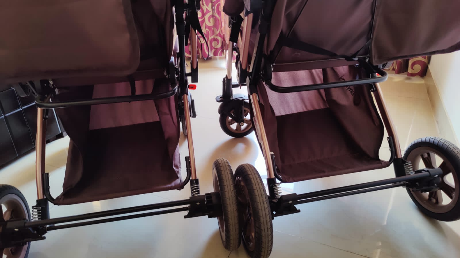 HUNY HUNY detachable twin stroller cum pram - PyaraBaby