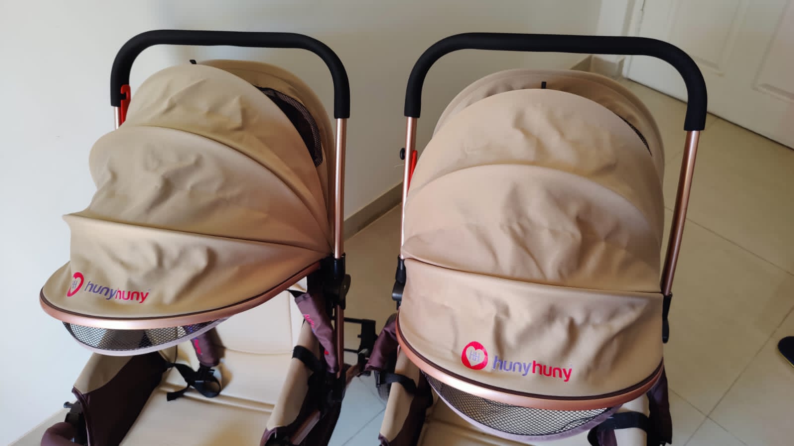 HUNY HUNY detachable twin stroller cum pram - PyaraBaby