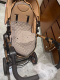 BABYHUG Majestic Stroller Cum Carry Cot With Canopy - Beige