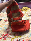 LUVLAP Royal Hip Seat Baby Carrier with an ergonomic hip seat, adjustable shoulder straps, padded waist belt, breathable fabric, and multiple carrying positions for comfortable and secure babywearing.