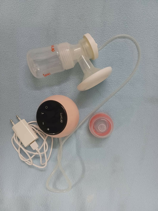 LUVLAP Adore electric breast pump, 2-phase pumping breast pump India, portable breast pump for mothers, comfortable electric milk pump, quiet breast pump