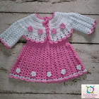 Crochet baby winter frock