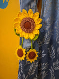 Crochet curtain holder