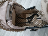 BABYHUG Twinster Easy Foldable Twin Stroller/Pram - Coffee Brown