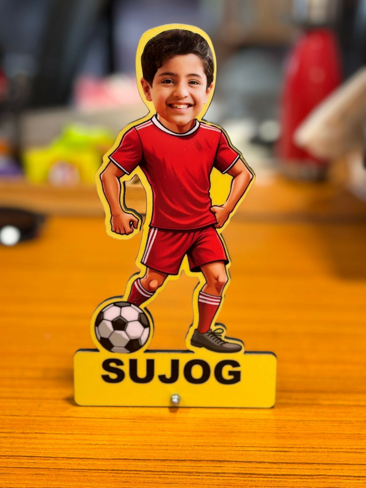 Personalised photo caricature stand