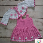 Crochet baby winter frock