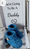 Baby Booties with Customised Printed Greeting Card – Adorable Gift Set for Newborns