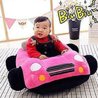 Kids Sofa Car with a soft cushioned seat, sturdy frame, fun car-shaped design, lightweight construction, and comfortable backrest for relaxing, reading, and imaginative play.