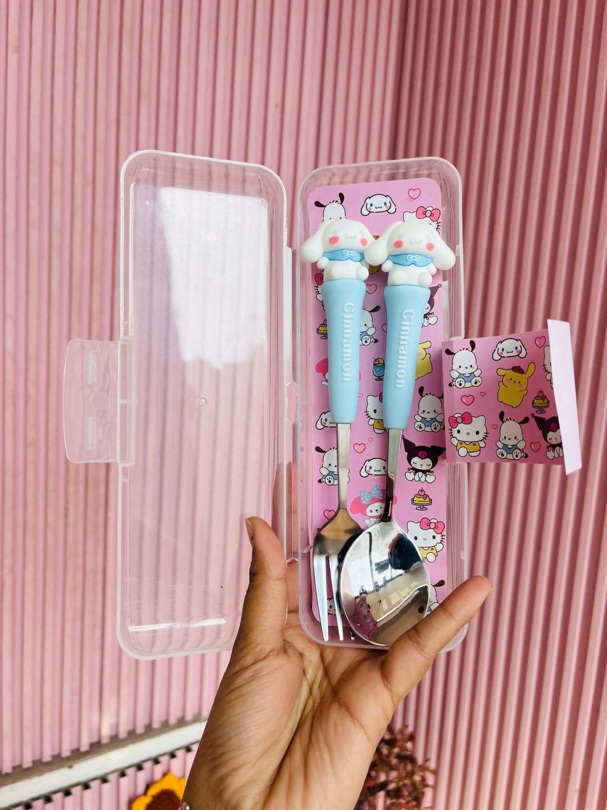 Kids insulated stainless steel cutlery set with child-friendly utensils, durable construction, easy-grip handles, and a portable storage case for school, travel, and everyday meals.