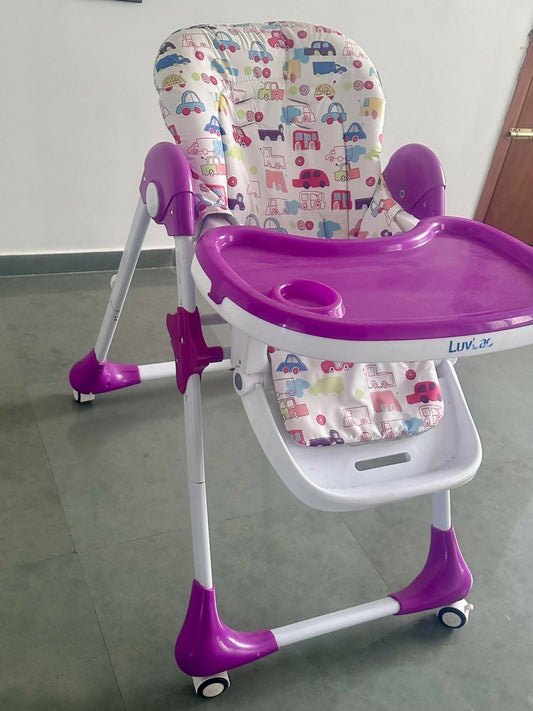 LUVLAP Royal Baby High Chair (Purple)