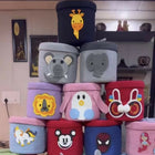Jute Baskets with Lid/Toys Organiser / Storage Baskets