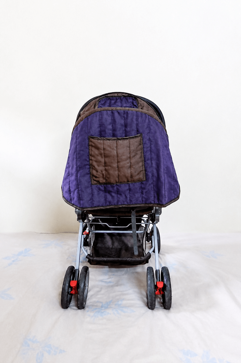 LUVLAP Sunshine reversible handle stroller with reclining seat, foldable baby pram design, safety harness, adjustable canopy, and comfortable travel support for babies and toddlers.