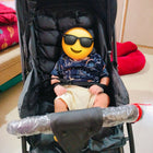 LUVLAP Starshine pram stroller with reclining seat, smooth wheels, safety harness, adjustable canopy, and comfortable travel design for babies and toddlers.