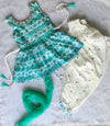 Traditional Dress For Baby Girl (Seagreen & white )