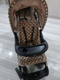 BABYHUG Twinster Easy Foldable Twin Stroller/Pram - Coffee Brown