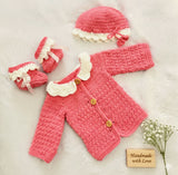 Sweater, Cap, and Booties Set for Baby