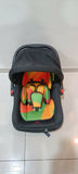 Baby car seat with colorful interior 