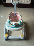 MEE MEE 2-in-1 baby walker with walker and activity modes, comfortable cushioned seat, sturdy frame, smooth wheels, and interactive play features for growing babies.