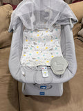 MEE MEE Electric Baby Swing (0–2 Years) with gentle automatic swinging, comfortable padded seat, adjustable recline, safety harness, soothing music, and sturdy frame for relaxing and entertaining babies.