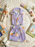 MELLOW Bunny's Carrot full sleeves nightsuit with soft comfortable fabric, cute bunny and carrot-themed design, full-sleeve coverage, and a cozy fit for bedtime and lounging.