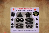 Magnet kit for kids with colorful magnetic pieces and educational activity components designed to encourage creativity, problem-solving, STEM learning, and hands-on play.