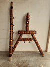 Malaysian Teak Wood Single Dandi Cradle with Cloth