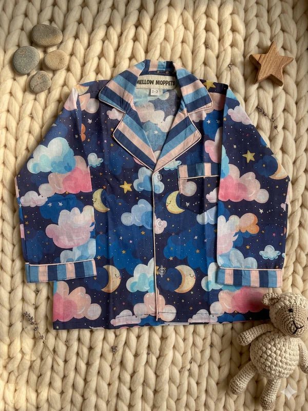 Mellow Midnight Magic nightsuit with soft comfortable fabric, relaxed fit, and cozy design for a comfortable night's sleep and everyday lounging.