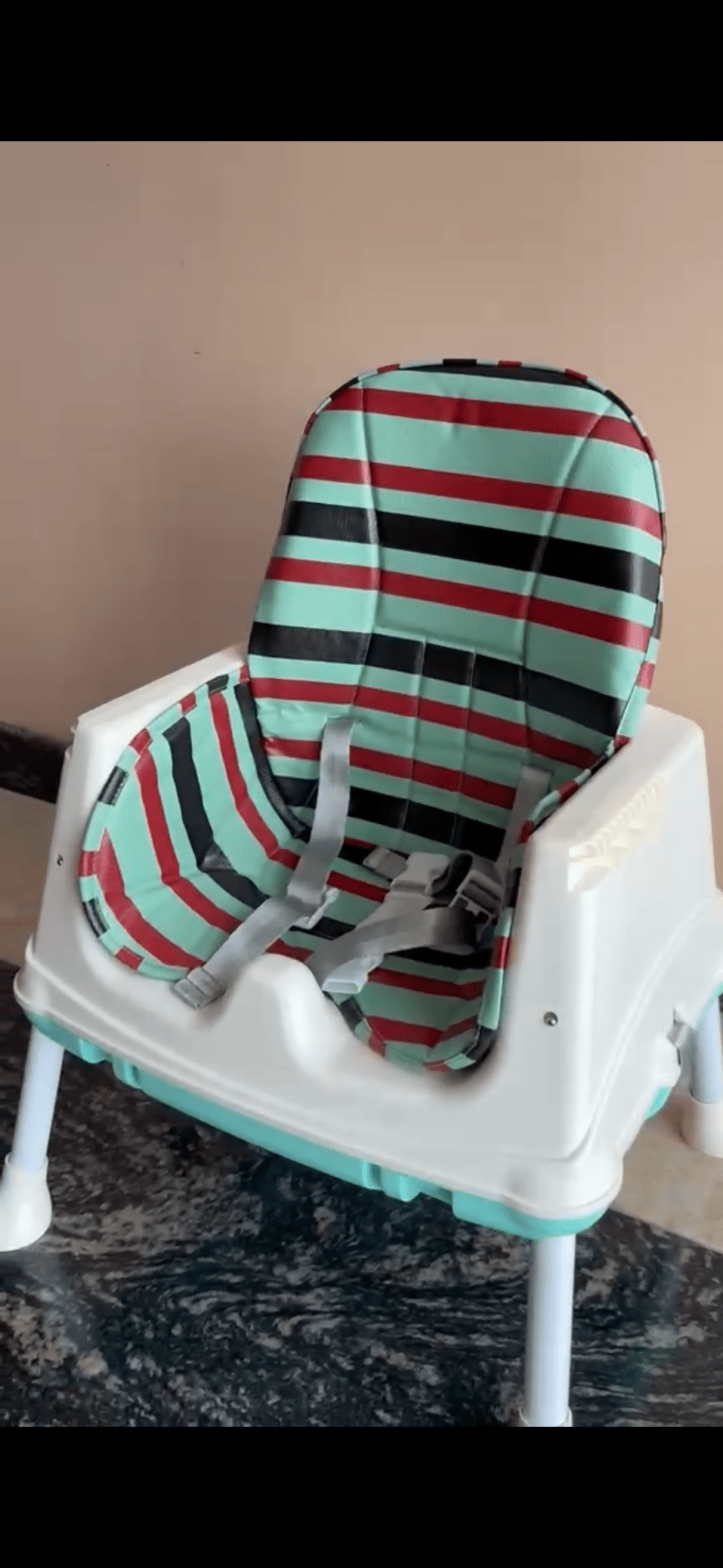 LuvLap 4 in 1 high chair with multi-functional design, adjustable seating, feeding tray, secure safety harness, and comfortable support for babies and toddlers during mealtimes.