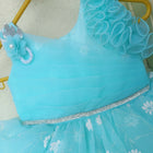 Light blue dress with floral details