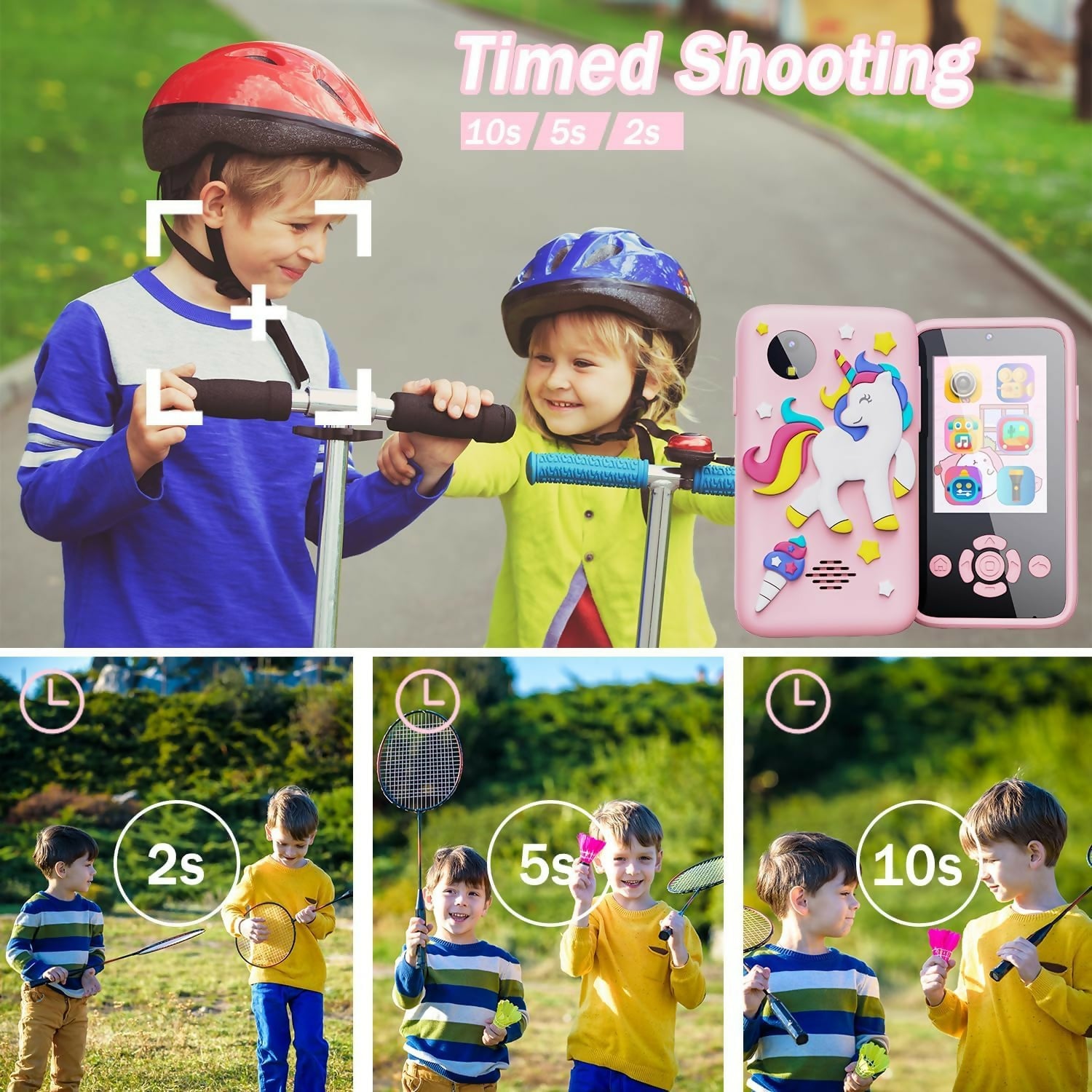 COTS & CUDDLES Kids Smart Phone for Girls and Boys, (Pink)