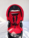 Britax Pathway Stroller Red Black Full Recline Rain Cover Storage Basket B180